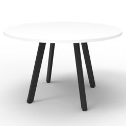 Eternity Round Table - 1200mm - White top and black frame