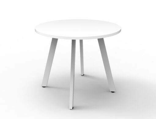 Eternity Round Table - 900mm - White top and white frame