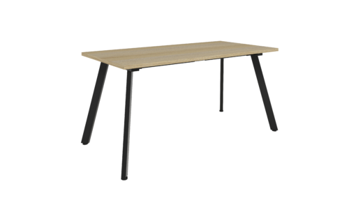 Eternity Meeting Table - 1500x750 - Natural oak top and black frame