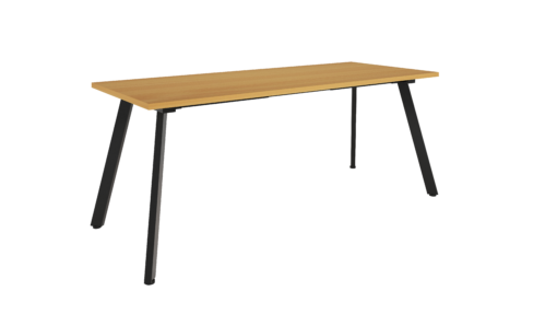Eternity Meeting Table - 1800x750 - Beech top and black frame