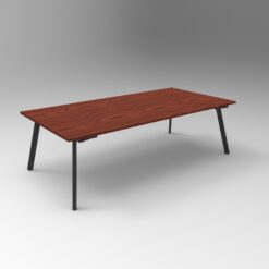 Eternity Boardroom Table - 2400x1200 - Appletree top and black frame