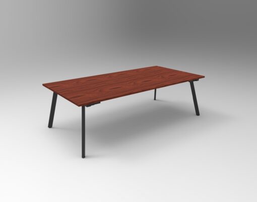 Eternity Boardroom Table - 2400x1200 - Appletree top and black frame