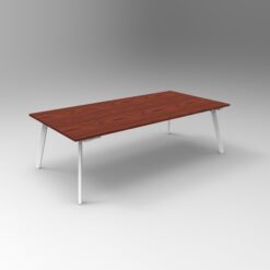 Eternity Boardroom Table - 2400x1200 - Appletree top and white frame