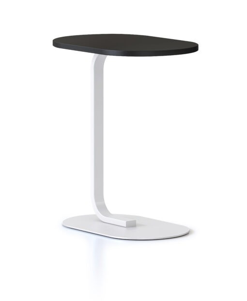 Selene Side Table - black top and white frame