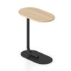 Selene Side Table - natural oak top and black frame