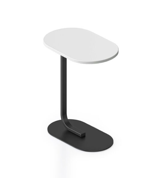 Selene Side Table - white top and black frame