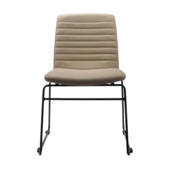 Pixel sled base - almond PU fabric with black frame