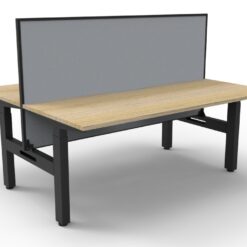 Boost Crank Back to Back - 1200W Natural Oak top and Black frame with privacy screen