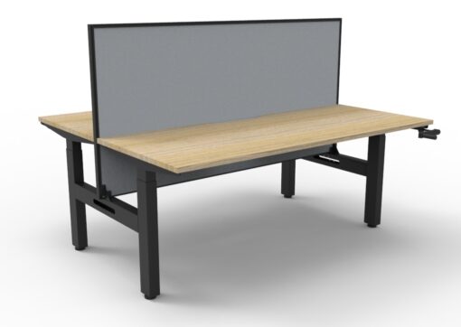 Boost Crank Back to Back - 1200W Natural Oak top and Black frame with privacy screen