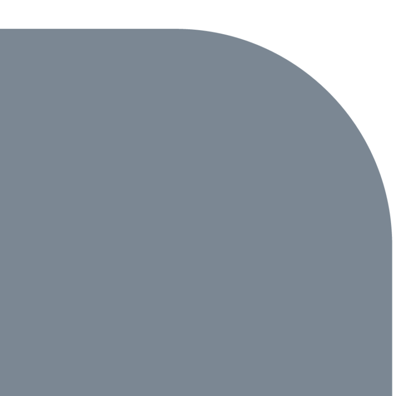 Steel Blue Rec Box Curved Corner