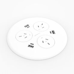 Blinky Power Pod - 3 x GPO+ 3 x USB - White