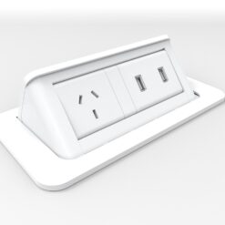 Rapid Wiring Pop-up Power In Desk Module - White