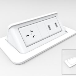 Rapid Wiring Pop-up Power In Desk Module - White