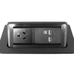 Rapid Wiring Pop-up Power In Desk Module - Black