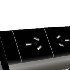 Athena Power Rail - 2 x rotated GPO - Black