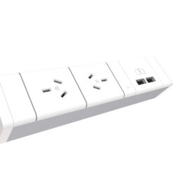 Athen Power Rail - 2 x GPO + 2 x USB A - White