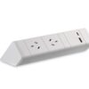 Athena Power Rail - 2 x GPO + 1 x USB A + 1 x USB C - White