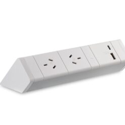 Athena Power Rail - 2 x GPO + 1 x USB A + 1 x USB C - White