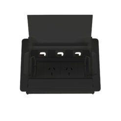 Boardroom Table Box - 2 x GPO + 3 x Data - Black