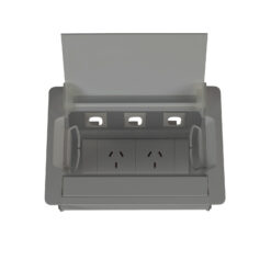 Boardroom Table Box - 2 x GPO + 3 x Data - Silver