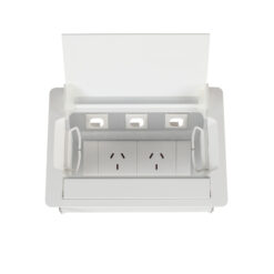 Boardroom Table Box - 2 x GPO + 3 x Data - White