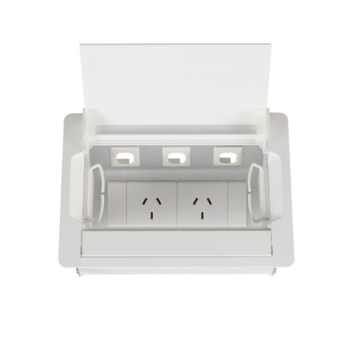 Boardroom Table Box - 2 x GPO + 3 x Data - White