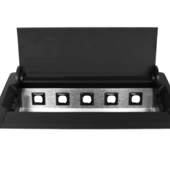 Boardroom Table Box - 4 x GPO + 5 x Data - Black