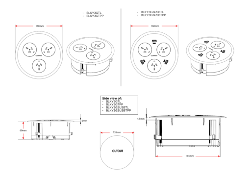 Blinky Power Pod - Line Drawing