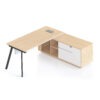Casa Executive Workstation - Right with black eternity leg