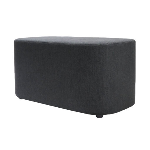 Kail Rectangle Ottoman - Charcoal
