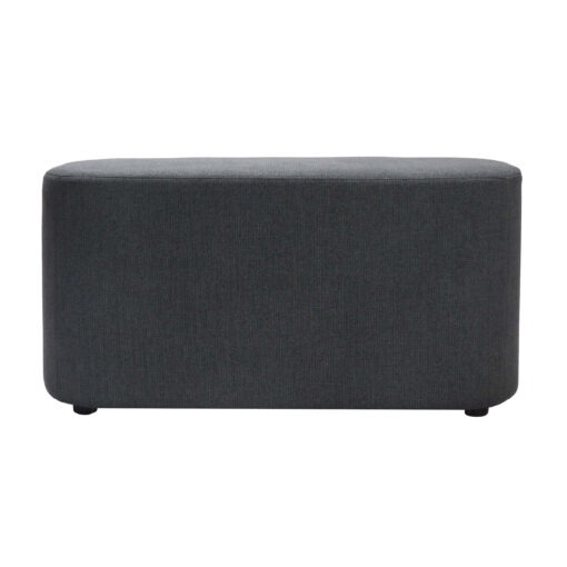Kail Rectangle Ottoman - Charcoal